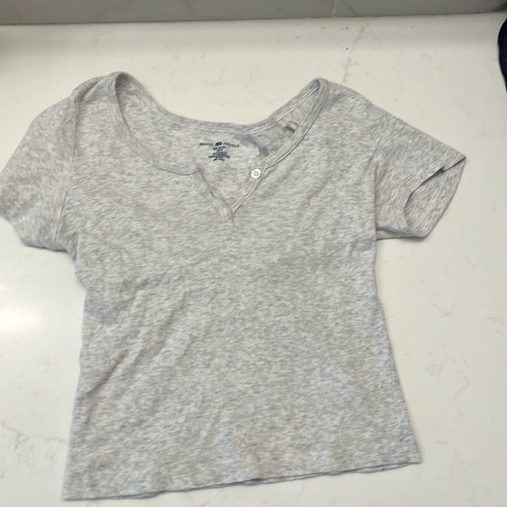Brandy Melville Button Up Baby Tee
